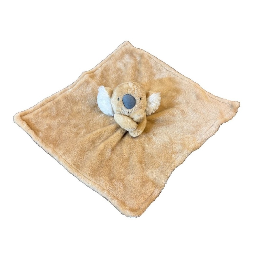 Carter's Child of Mine Koala Bear Baby Lovey Security Blanket Tan Satin
